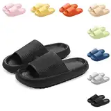 Yuccer Badelatschen Damen Eva Super Weiche Badeschlappen rutschfest Schlappen Damen Wolkenschuhe Dicke Sohle Badesandalen Herren Cozy Slides Slippers Sommer Hausschuhe