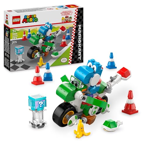 LEGO Super Mario: Mario Kart – Yoshi-Bike, Nintendo Abenteuer-Set zum Sammeln, Geschenk für Kinder, Jungen, Mädchen und Gamer ab 7 Jahren, Sammlerstück mit Yoshi Figur 72031