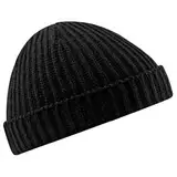 Beechfield Unisex Retro Trawler Winter Beanie Hat Baseballkappe, Schwarz, Einheitsgröße