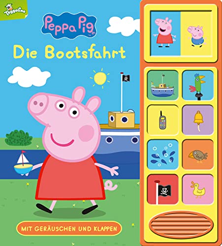 Peppa Pig - Die Bootsfahrt - Klappen-Geräusche-Buch mit 10 Sounds - Pappbilderbuch für Kinder ab 3 Jahren: .