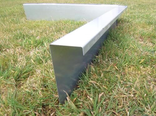 10er Set Schneckenzaun aus verzinktem Stahlblech 25cm hoch 10m lang | Rasenkanten | Beeteinfassung | Beetumrandung | Beetbegrenzungen