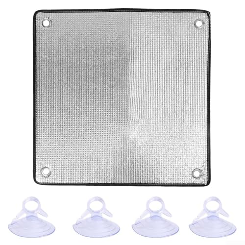 Isolierfolie aus Aluminiumfolie, doppelseitig, reflektierender Sonnenschutz für effektive Wärmereduktion und UV-Schutz (50 x 50 cm)