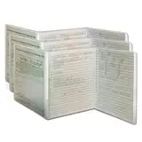 Fahrzeugschein Hülle Schutzhülle - [ 3 Stück ] für KFZ Schein - Hülle 3-TLG passgenau, glasklar, dokumentenecht & faltbar - Zulassungsschein Hülle transparent - Mappe Etui aus PVC - L&P A250-3