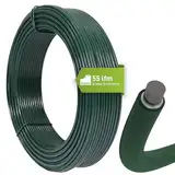 Fepro® Spanndraht 3,1 mm x 55 m, grün, verzinkt und kunststoffbeschichtet - witterungsbeständig, ideal für Maschendraht, Wildzaun, Garten oder basteln