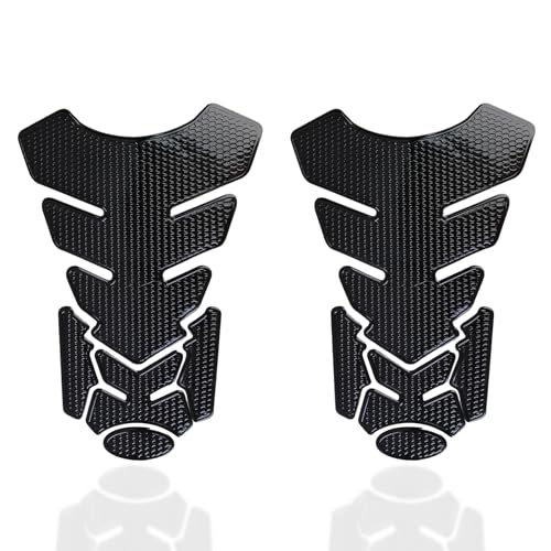2 Stück Tankpad Motorrad, 3D Tankaufkleber Wasserdicht, Motorrad Tankpad Selbstklebend, Tankaufkleber Motorrad Carbon Optik, Tank Pads Für Honda Kawasaki KTM Duke 125 Motorräder Universal