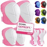 iMoebel Schonerset 6er Protektoren Schützer Set, Inliner Schutzausrüstung Protektorenset Kinder, Knieschoner Ellenbogenschoner Handschoner Verstellbar für Skaten Roller Skateboard