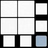 FREEBLOSS 8 Stück Sashiko Schablonen Sashiko PET Vorlage Punkt Nähvorlage Zum Handquilten Sashiko Mustervorlagen Stickschablonen 2 Größen 8.7