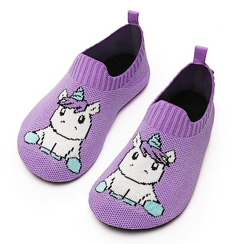 Torotto Hausschuhe Mädchen Rutschfest Leicht Pantoffeln für kinder Weiche Slippers(31-Lila 28/29EU)