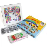 ktxaby Diamond Painting für Kinder mit Holzrahmen,5D DIY Diamond Painting Set (Weißer Hintergrund)