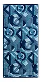 möve Modernism Handtuch Kreise allover 50 x 100 cm aus 100 % Baumwolle, dark blue