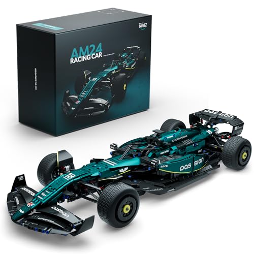Nifeliz AM24 Formula Rennwagen Auto-Modellbausatz, 1:8 Technical Rennauto für Erwachsene, Ausstellungsmodell für Heim- oder Bürodekoration, Bauspielzeug Geschenke (NF10279, 2351 Teile)