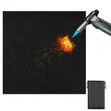 Feuerfeste Unterlage 30x30cm 5mm Stark Hitzeschutzmatte Kohlenstoff-Filz feuerfeste Matte hitzebeständig Brandschutzmatte als ideale Feuerschutzmatte - schwarz