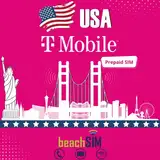 beachSIM T-Mobile USA SIM unlimitierte Daten & Telefonie & SMS (USA - 30 Tage)