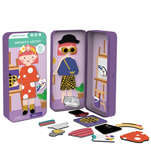 mierEdu Magnetspiel Box Dress Up – Künstlerin zum Ankleiden I Fördert Motorik + Fantasie I Ideal für zuhause & Reisespiel für Kinder I Magnet Spielzeug Kinder I Reisespiele Kinder ab 3 Jahre