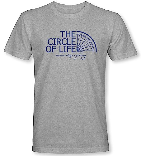 Fahrrad T-Shirt Herren : The Circle of Life - Sport Tshirts Herren - Mountainbike Rennrad Shirt MTB (L)