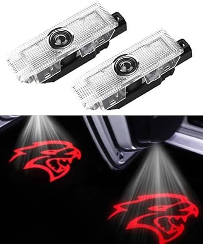 Duleutgnu 2 Stück LED Autotür Türbeleuchtung Beleuchtung KFZ Türen Einstiegsbeleuchtung Door Willkommen Logo Lichter 3D Emblem