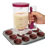 LSSSWM Cupcake-Teigtrenner und -spender – Hand-Trichter-Messbecher für sauberes Backen