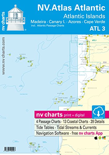 ATL 3 - NV Atlas Atlantic - Atlantic Islands/Madeira - Canary Islands - Azores - Cape Verdes [ Seekarte Atlantik NV Verlag Papier und digital]