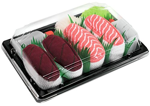 Rainbow Socks - Damen Herren - Sushi Socken Thunfisch Salmon - Lustige Geschenk - 2 Paar - Größen 36-40