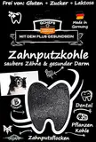 Qchefs Zahnputzkohle Hunde: 2 in 1 Zahnpflege Pulver und zugleich für Darm- Gesundheit- bei Erbrechen - Blähungen & Durchfall für Darmflora mit Probiotika aus der Bierhefe und Kokosöl