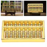 Mini Messing Abacus Handgefertigtes Mathematisches Bildungssymbol mit Klarem Textur Mini Messing Abacus Sammlung Mathematikberechnungsinstrument