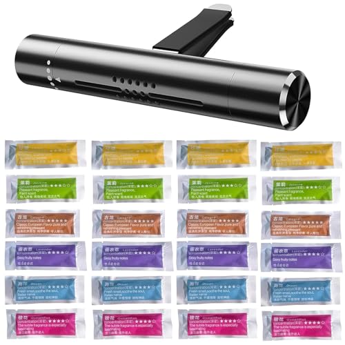 25 Stück Autoduft, Auto Lufterfrischer, Auto Duft Innenraum Ausgestattet Mit 24 Pcs Aromatherapie Sticks Entfernen Sie Effektiv Gerüche und Desodorieren Sie Das Lüftungsgitter im