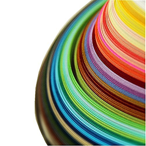 Syzopq Papier Quilling, Quilling-Papierstreifen(26 Farben 1040 Streifen 3/5/7/10 mm Breite, 15 Zoll Länge, 4er Pack)