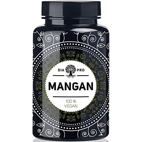 DiaPro® Mangan 365 Hochdosierte Mangan-Tabletten mit 10 mg Mangan pro Tablette aus Mangan-Bisglycinat 365 Stück Jahresvorrat 100% Vegan Laborgeprüft