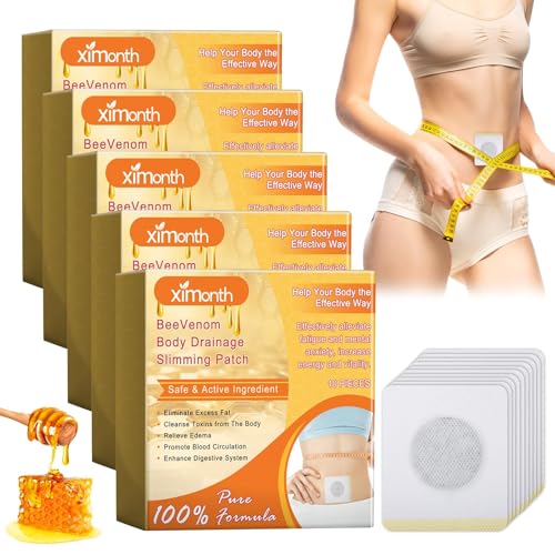 50 Stück Bienengift-Lymphdrainage-Schlankheitspflaster, Bienengift Pflaster Zum Abnehmen, Bee Venom Pflaster, Lymphatic Drainage Slimming Patch, Abnehmen Pflaster Geeignet Für Personen Jeden Alters.