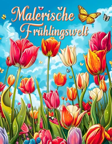 Malerische Frühlingswelt: Erlebe die Frühlingsmagie: Unser Malbuch für Erwachsene offenbart die Schönheit der Natur und bietet dir einen Ort der Ruhe und Inspiration.