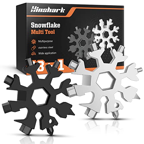 Hinshark Geschenke für Männer, Weihnachtsgeschenke für Männer, 18 in 1 Schneeflocken MultiTool, Männer Geschenke für Papa, Geburtstagsgeschenk für Männer, Valentinstag Geschenke für Männer