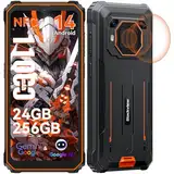 Blackview BV6200 Plus Outdoor Handy 11000mAh 24GB+256GB/2TB, Android 14 Outdoor Smartphone Ohne Vertrag, 98DB Lautsprecher, 6.56" 90Hz, IP69K Wasserdicht,Baustellenhandy, 16MP+13MP/Dual 4G/OTG/GPS/NFC