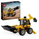 LEGO Technic Baggerlader, Bauspielzeug Set für Jungen und Mädchen ab 7 Jahren, Fahrzeug, Lernspielzeug mit Bagger, Schaufeln und Ausleger 42197