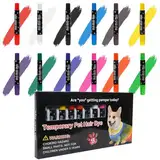 Tierhaarfärbemittel – Hundehaarfärbemarkierungsmaler, bunter Hundemaler, waschbar, sicher, lustig, temporäres Fleece-Farbmarkier-Set, Welpenmarkierung für Tier-Styling