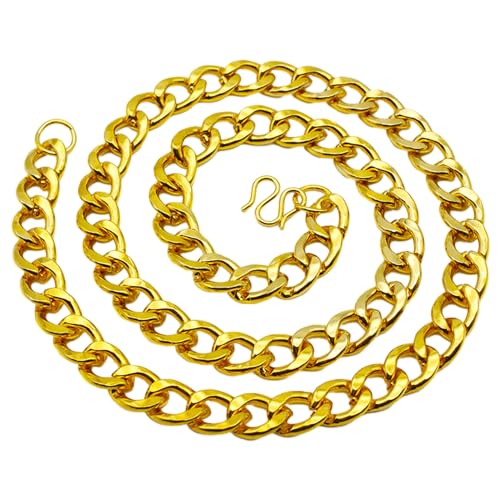 1 Stück Goldene Halskette, Rapper-halskette, Vergoldeter Schmuck, Dickes Goldenes Halsband, Goldene Halskette Im Hip-hop-stil, Modeaccessoires, Schmuckgeschenke Für Männer