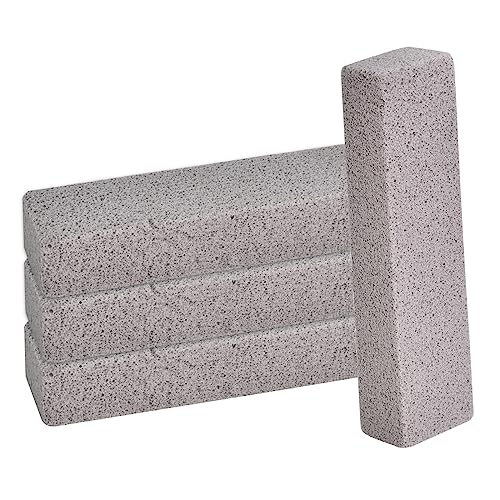 4 Stück Everdrop Bimsstein Reiniger Bürsten Grill Bimsstein Blöcke Bimsstein für Toilette Reinigungsblock Blöcke Stark für Grill Küche Backofen Dusche Bad Waschbecken