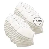TBOC Einweg Maske Filter - [Pack 100 Einheiten] Paket mit Austauschbare Filter 5 Gesichtsschutz Schichten Weiches und Schwitzfähig Material für Erwachsene Kinder Schutz Schädlicher Substanzen Staub