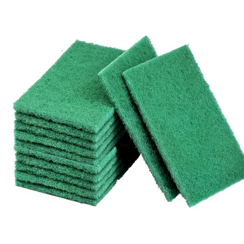 Amaoma Scheuerschwamm Nylon Carborundum Scheuertuch Kratzfrei Putztuch Durable Heavy Duty Scour Pad Allzweck Scrub Schwamm Scheuerschwamm Scratch Topf Scrubber Pads Reinigungsschwamm 10 Stück