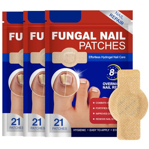 Pilz-Nagel-Patches, 21 Stück Pilz-Nagelbehandlungs-Patches, Mehrzweck-Zehennagelreparatur-Pads, Zehennagel-Patches, antimykotische Nagelbehandlung