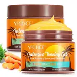 Tanning Gel 150g, Intensives BräUnungscreme, Schnelles BräUnen, Karotten-BräUnungsgel, BräUnung SelbstbräUner, Gel FüR Gesicht Und KöRper, Ihre AbküRzung Zur SonnengeküSsten Perfektion