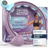 Swiss Activa+ S4.S Silent Smart Hula Hoop Reifen Erwachsene - 60-112cm - Hula Hoop mit Gewicht Kugel - Hullahub Reifen zum Abnehmen - Smart Hula Hoop Testsieger Leise - Hulahuppreif zum Abnehmen