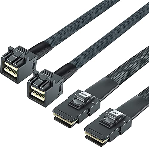 ipolex Internes Mini SAS HD SFF-8643 zu Mini SAS SFF-8087 Kabel, 0.8-Meter(2.6ft), faltbar, flexibel, 2-Pack