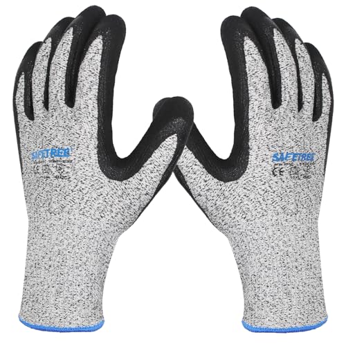 SAFETREE Schnittschutzhandschuhe, HPPE Schnittfeste Handschuhe, für Metzger, Küche, Austernöffnen, Fleischschneiden, Holzschnitzen und Garten (1, 10/XL)