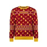 AS Roma Weihnachtspullover 2022 as Rom Pullover, Rot und Gelb, L