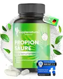 Propionsäure - 210 Kapseln (500mg) - hochreines Natriumpropionat - Laborgeprüft - Vegan - Deutsche Herstellung – Propionsäure Kapseln von SUPPLENATURA®