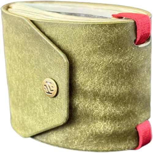 Geldhalter für Bargeld, handliche Geldbörsenbänder mit Magnetverschluss, Leder-Geldbeutel, Organizer, kleine kompakte Luxus-Tasche, lichtgrün, 9x7cm, Klassisch