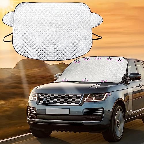 Sonnenschutz Auto Frontscheibe, Frontscheibenabdeckung, 2025 NEU Sonnenschutz für Frontscheiben Ultra-Dick Auto Sonnenblende Faltbare Sonnenabdeckung für die Meisten Autos Blockiert UV Hitzeschutz