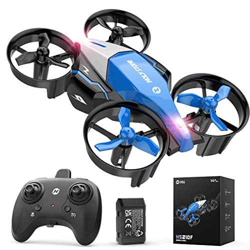 Holy Stone HS210F Mini Drohne für Kinder, 2 in 1 RC Quadrocopter mit Landmodus and Flugmodus, One Key Start Höhenhaltung, 3D Flips, Headless Modus Spielzeug Geschenke für Jungen,C0 (Blau)