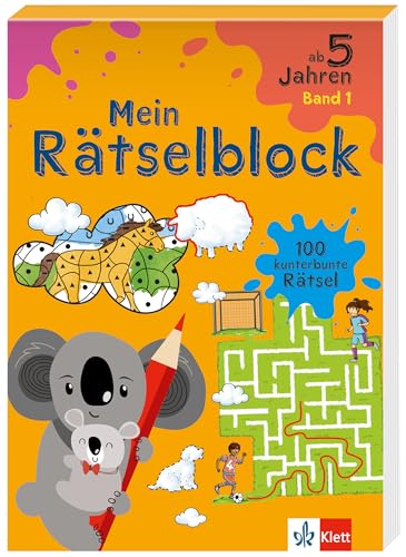 Klett Mein Rätselblock ab 5 Jahren Band 1: Über 100 100 kunterbunte Rätsel für Kinder
