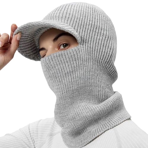 Kindermützen Winter Jungen Wollmütze für Herbst und Winter, Winddicht, warm, kalte Mütze, Ohrenschutz, warme, einfarbige Überkopfmütze Fliegermütze Mit Brille Kinder (Light Gray, One Size)